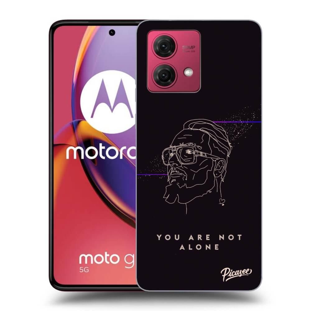 Picasee silikónový čierny obal pre Motorola Moto G84 5G - You are not alone