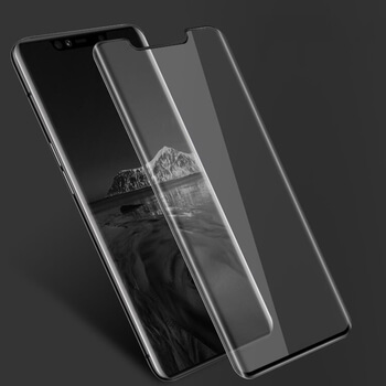 3D zahnuté ochranné sklo pre Huawei Mate 20 Pro - čierne