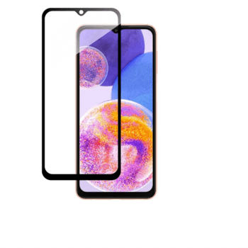 3x Picasee 3D ochranné tvrdené sklo s rámčekom pre Samsung Galaxy A23 A236B 5G - čierné - 2+1 zdarma