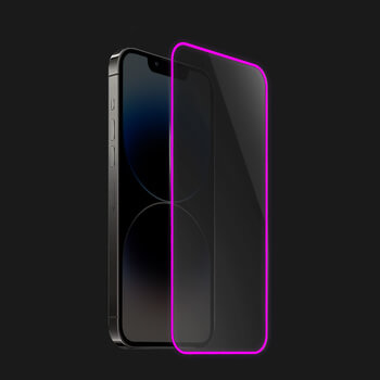Picasee Ochranné tvrdené sklo so svietiacim rámčekom pre Apple iPhone 11 - Ružová