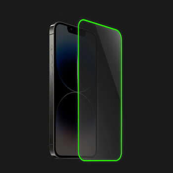 3x Ochranné tvrdené sklo so svietiacim rámčekom pre Apple iPhone XR - Zelená
