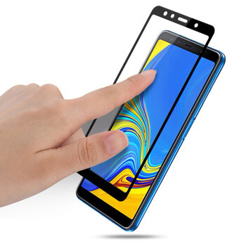 Picasee 3D ochranné tvrdené sklo s rámčekom pre Samsung Galaxy A7 2018 A750F - čierné