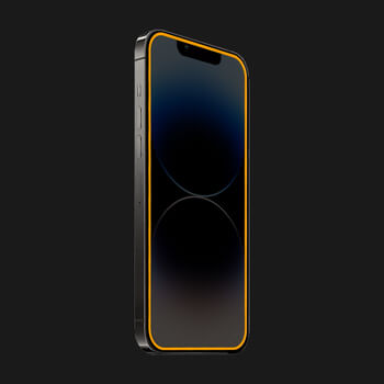 3x Ochranné tvrdené sklo so svietiacim rámčekom pre Samsung Galaxy A15 A155F 4G - Oranžová
