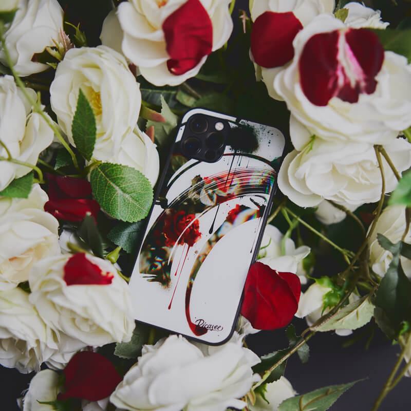 Kryt na mobil s designom Roses white