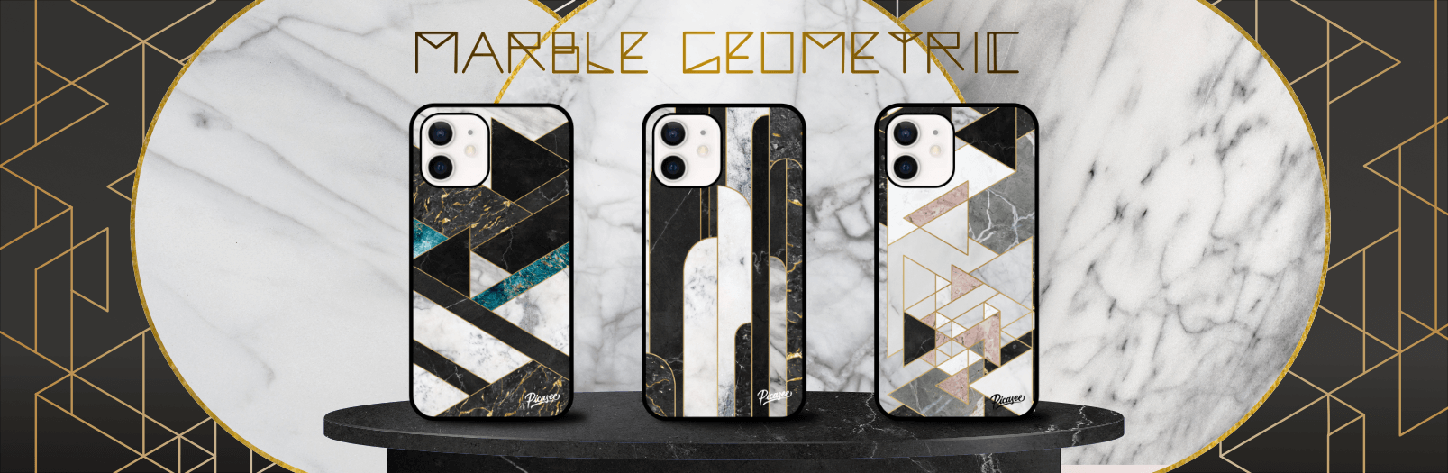 Obaly a kryty z kolekcie Marble Geometric