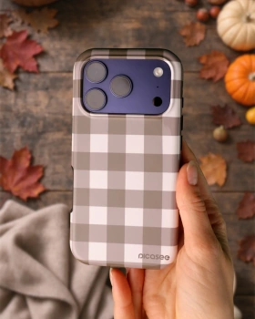 Picasee Fashion Case pre Apple iPhone 13 mini - Brown grid