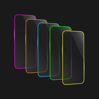 3x Picasee Ochranné tvrdené sklo so svietiacim rámčekom pre Apple iPhone 16 Pro Max - Modrá