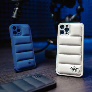 Picasee Puffer case pro Apple iPhone 12 Pro - Separ Puffer - Modrá