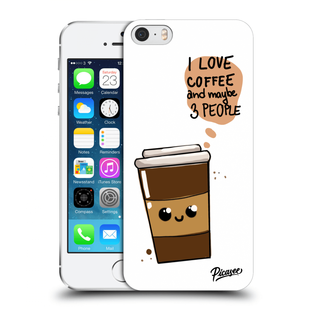 Picasee silikónový prehľadný obal pre Apple iPhone 5/5S/SE - Cute coffee