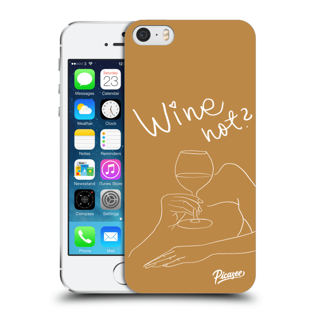 Picasee silikónový prehľadný obal pre Apple iPhone 5/5S/SE - Wine not