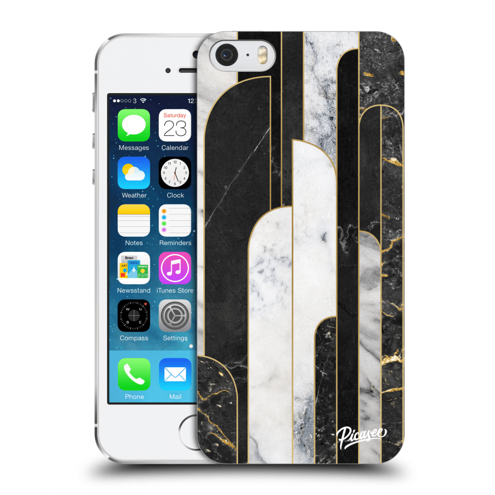 Picasee ULTIMATE CASE pro Apple iPhone 5/5S/SE - Black & White tile