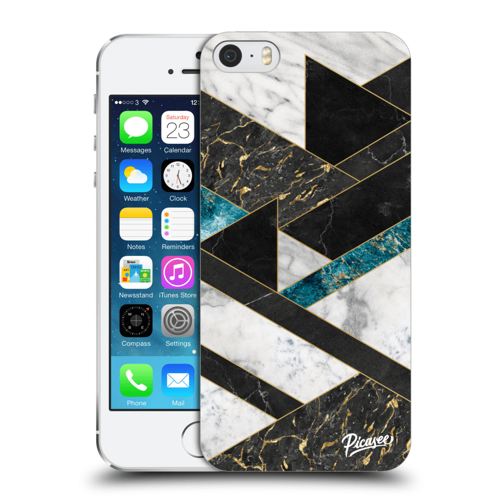 Picasee silikónový prehľadný obal pre Apple iPhone 5/5S/SE - Dark geometry