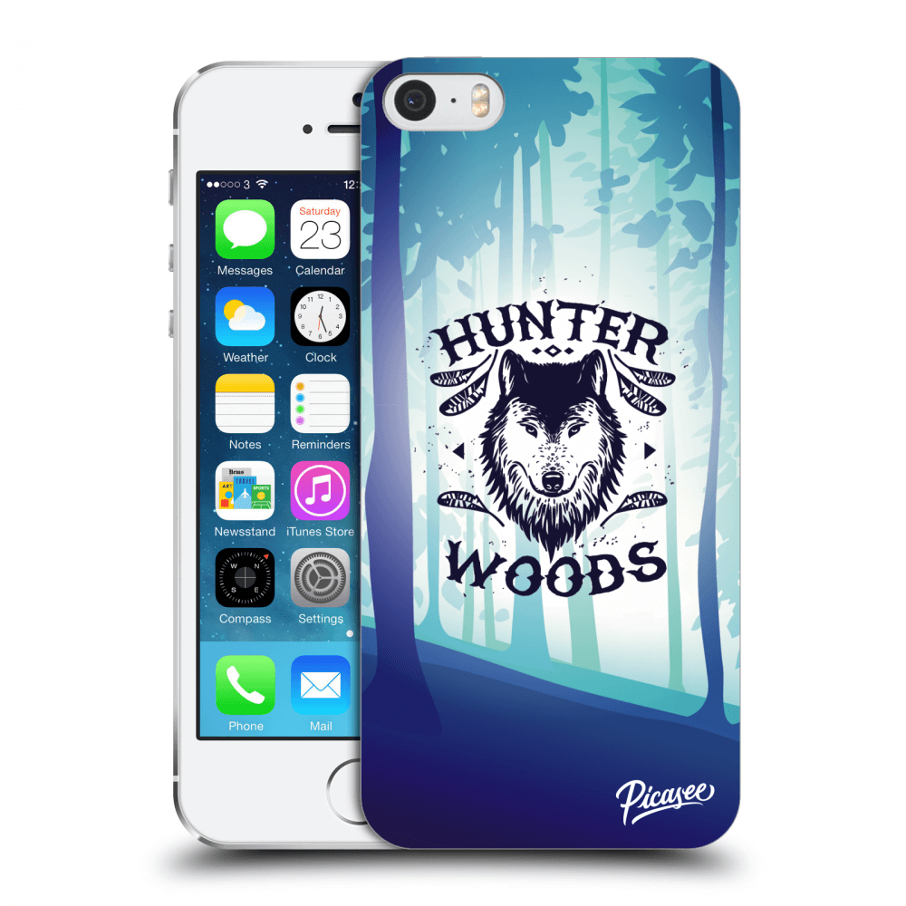 Picasee silikónový prehľadný obal pre Apple iPhone 5/5S/SE - Wolf 2