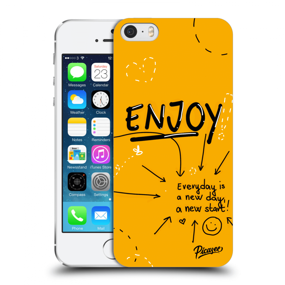 Picasee silikónový prehľadný obal pre Apple iPhone 5/5S/SE - Enjoy