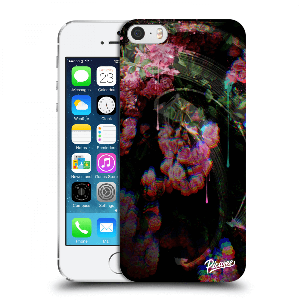 Picasee silikónový prehľadný obal pre Apple iPhone 5/5S/SE - Rosebush limited