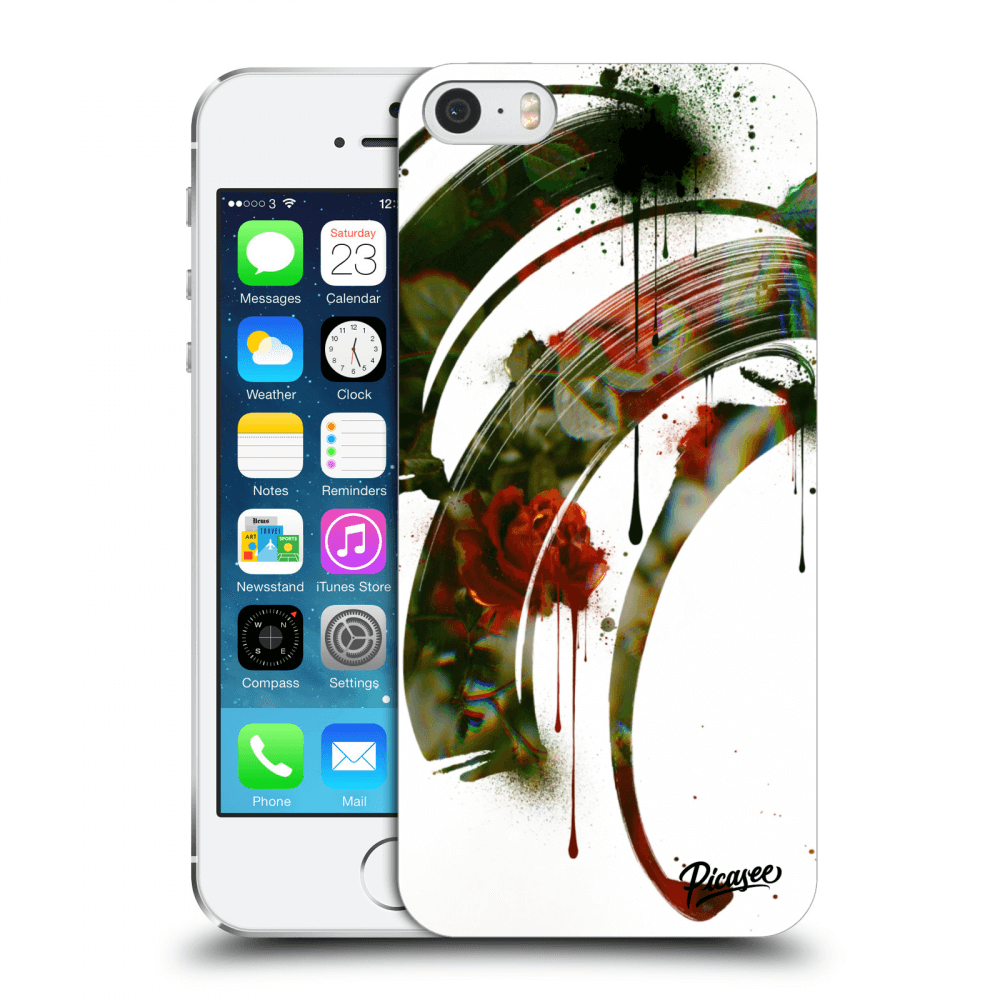 Picasee silikónový prehľadný obal pre Apple iPhone 5/5S/SE - Roses white