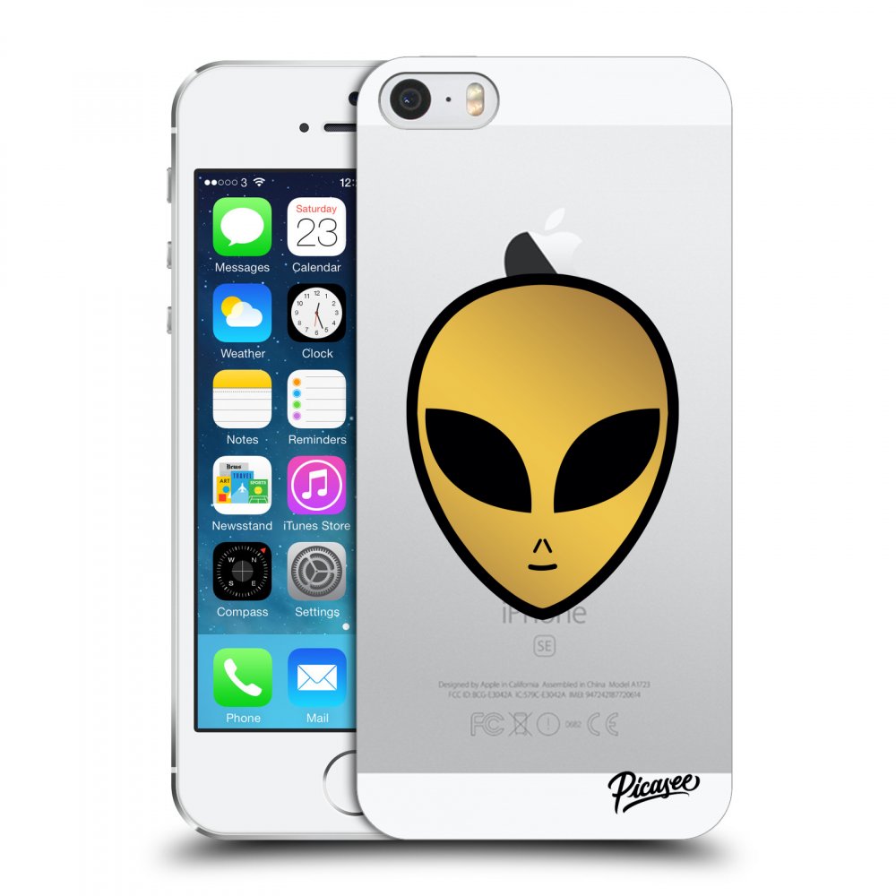 Picasee silikónový prehľadný obal pre Apple iPhone 5/5S/SE - Earth - Alien