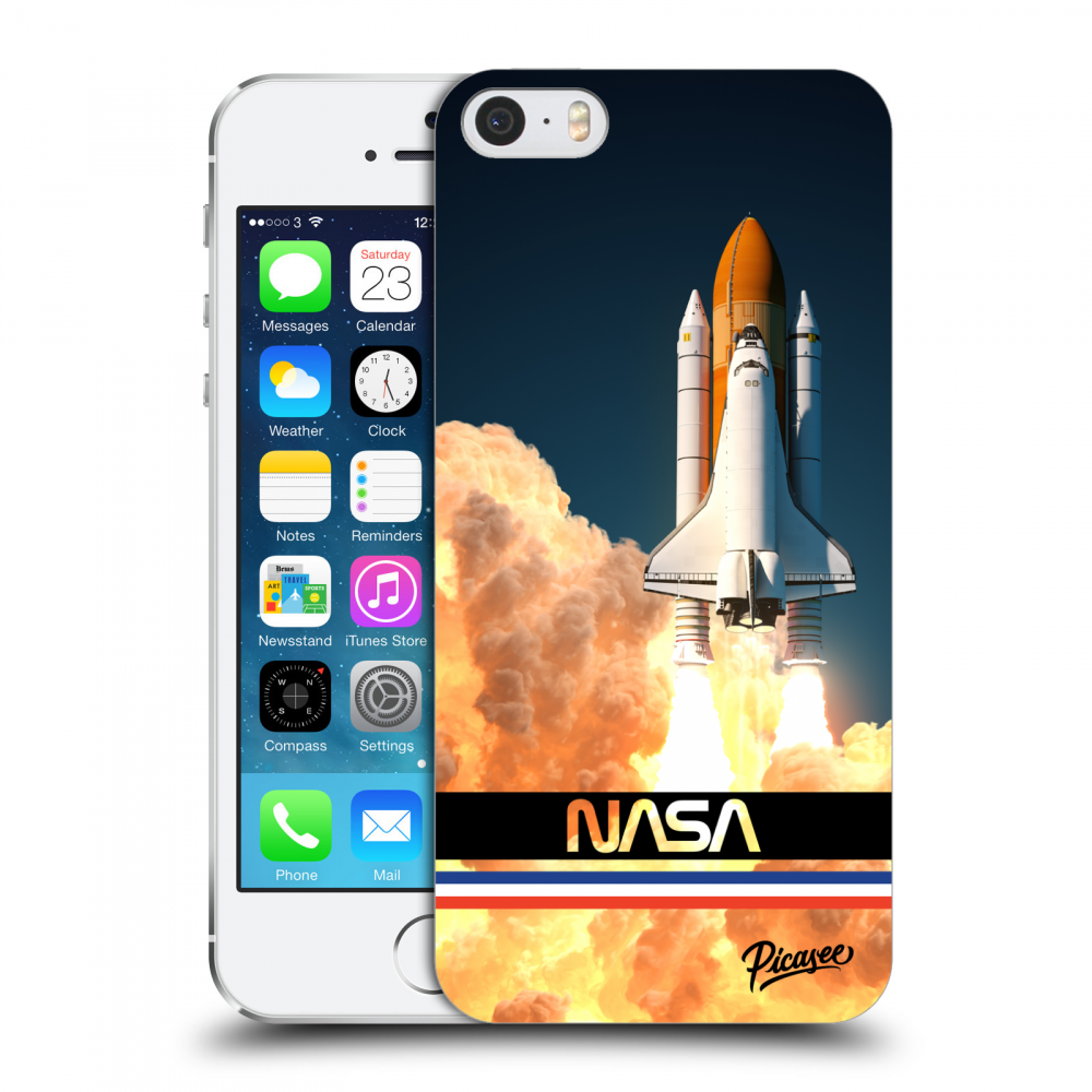 Picasee silikónový prehľadný obal pre Apple iPhone 5/5S/SE - Space Shuttle