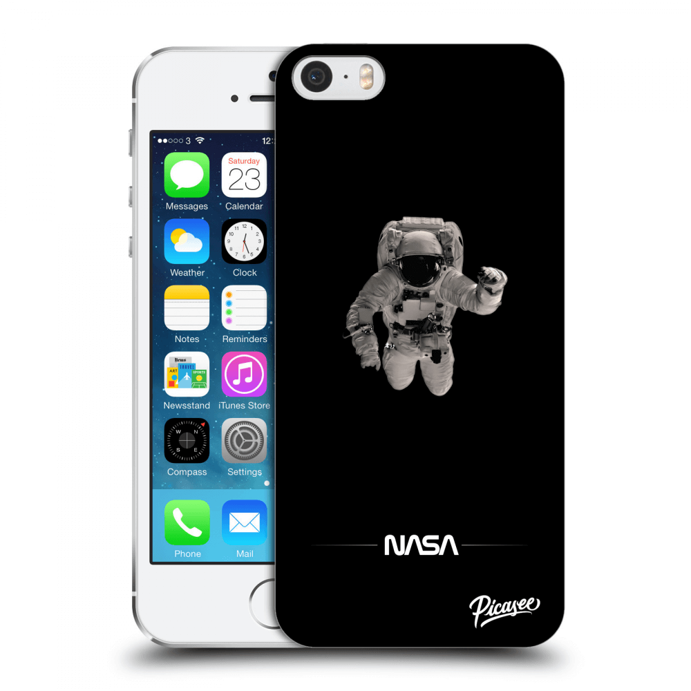 Picasee silikónový prehľadný obal pre Apple iPhone 5/5S/SE - Astronaut Minimal