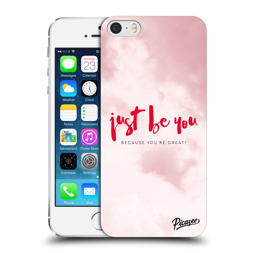 Picasee silikónový prehľadný obal pre Apple iPhone 5/5S/SE - Just be you