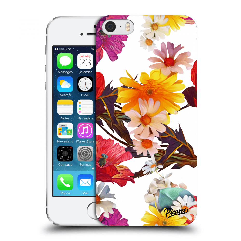 Picasee silikónový prehľadný obal pre Apple iPhone 5/5S/SE - Meadow