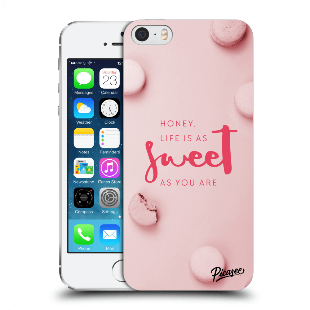 Picasee plastový čierny obal pre Apple iPhone 5/5S/SE - Life is as sweet as you are