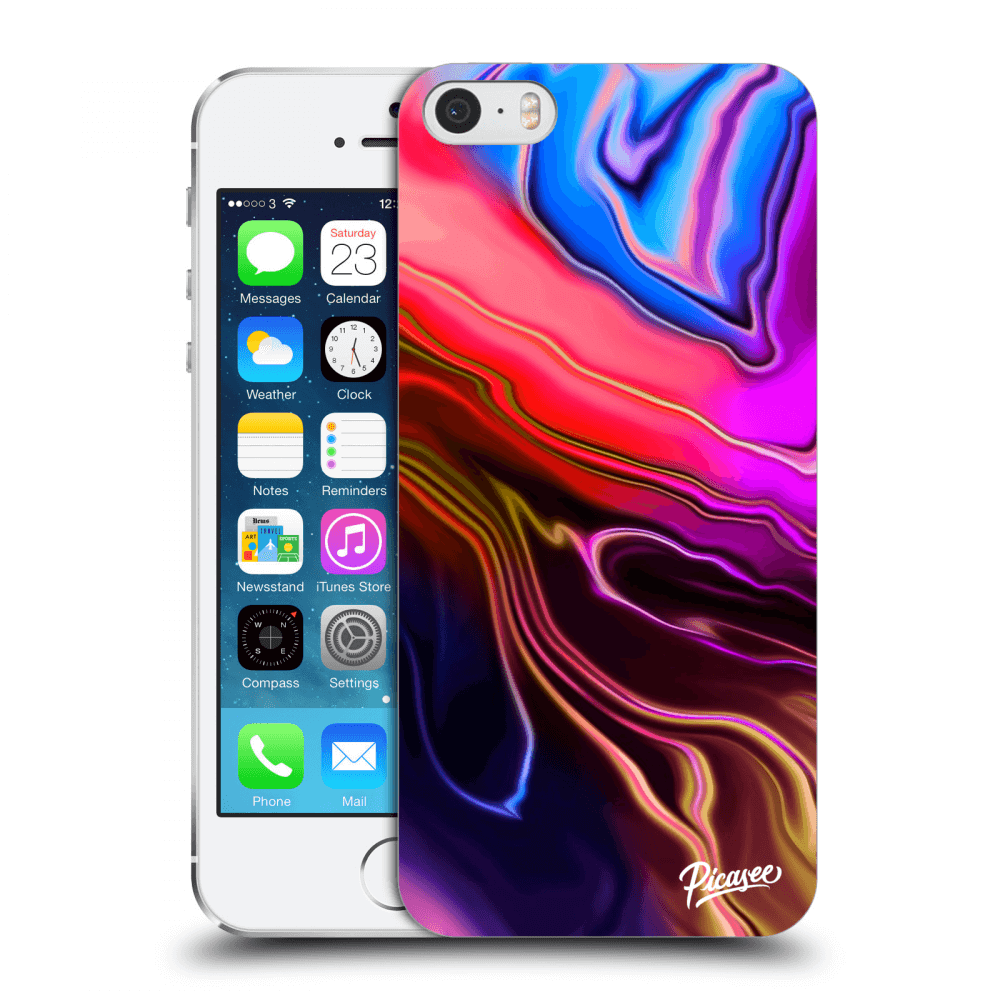 Picasee silikónový prehľadný obal pre Apple iPhone 5/5S/SE - Electric