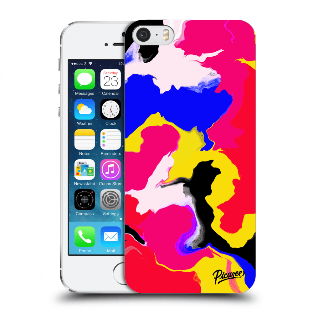 Picasee silikónový prehľadný obal pre Apple iPhone 5/5S/SE - Watercolor