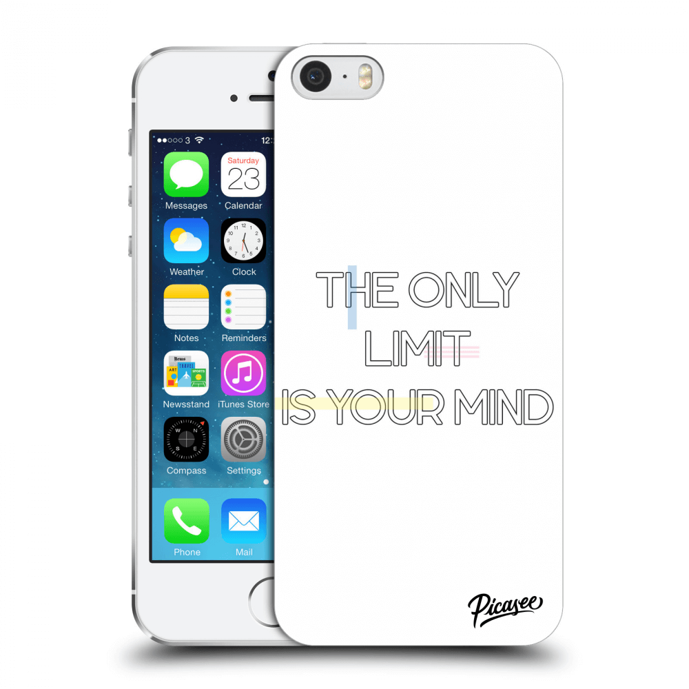 Picasee plastový prehľadný obal pre Apple iPhone 5/5S/SE - The only limit is your mind