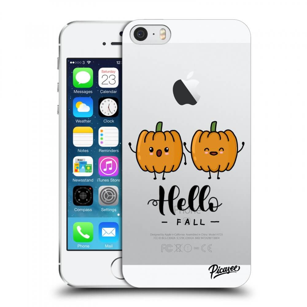 Picasee silikónový prehľadný obal pre Apple iPhone 5/5S/SE - Hallo Fall