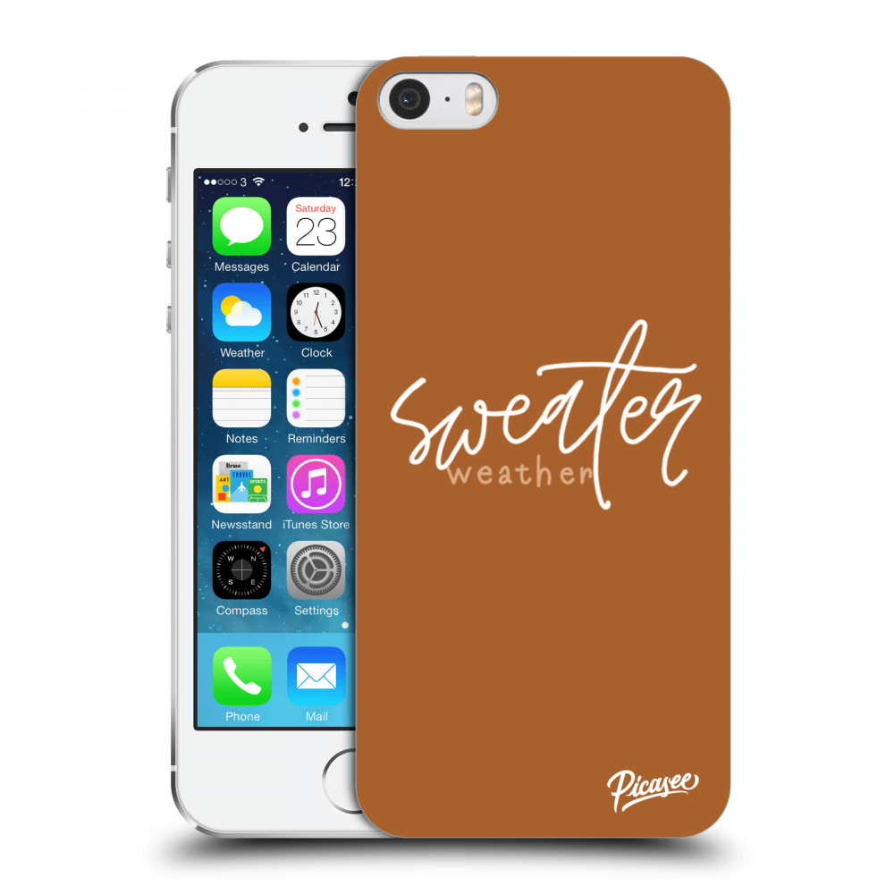 Picasee silikónový prehľadný obal pre Apple iPhone 5/5S/SE - Sweater weather