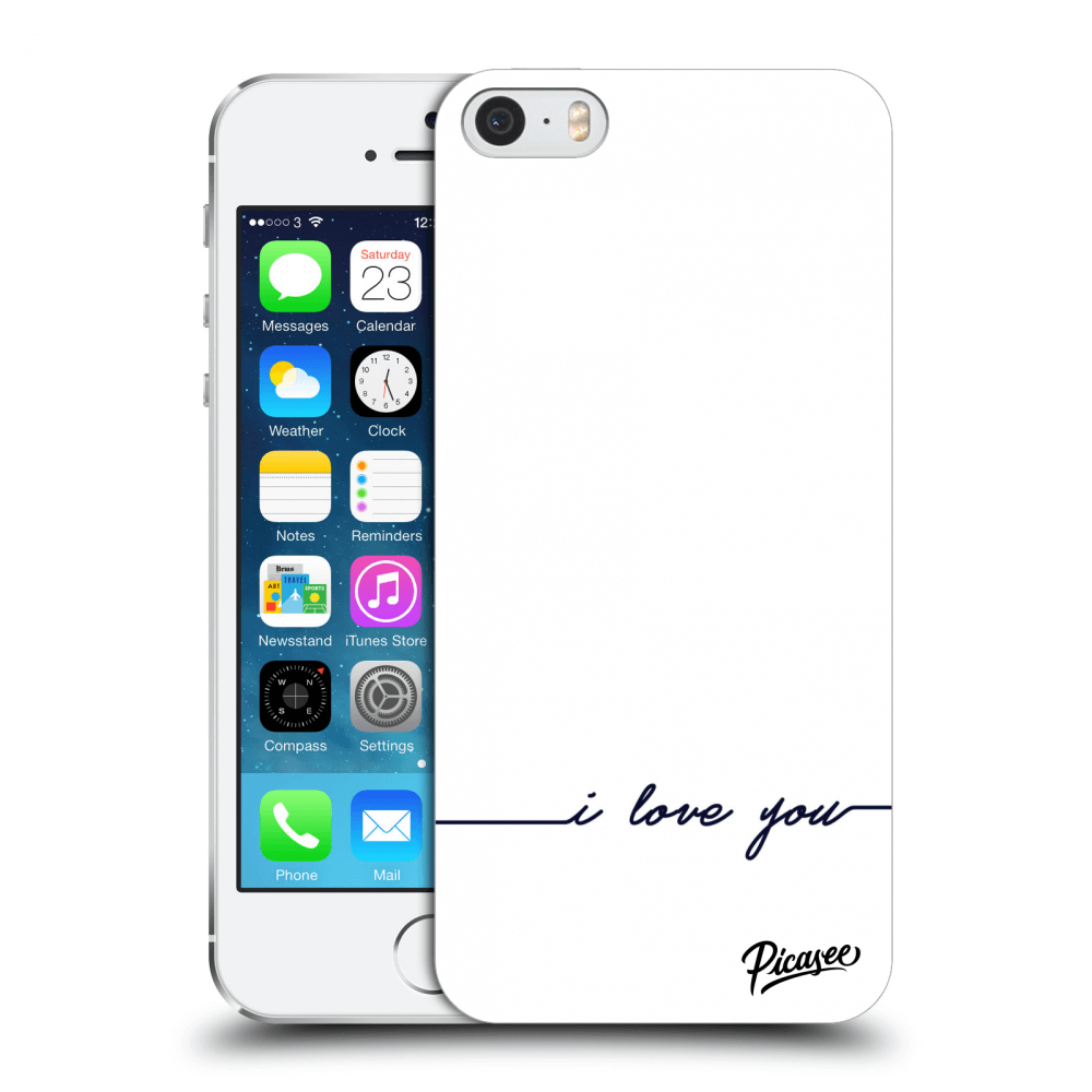 Picasee silikónový prehľadný obal pre Apple iPhone 5/5S/SE - I love you