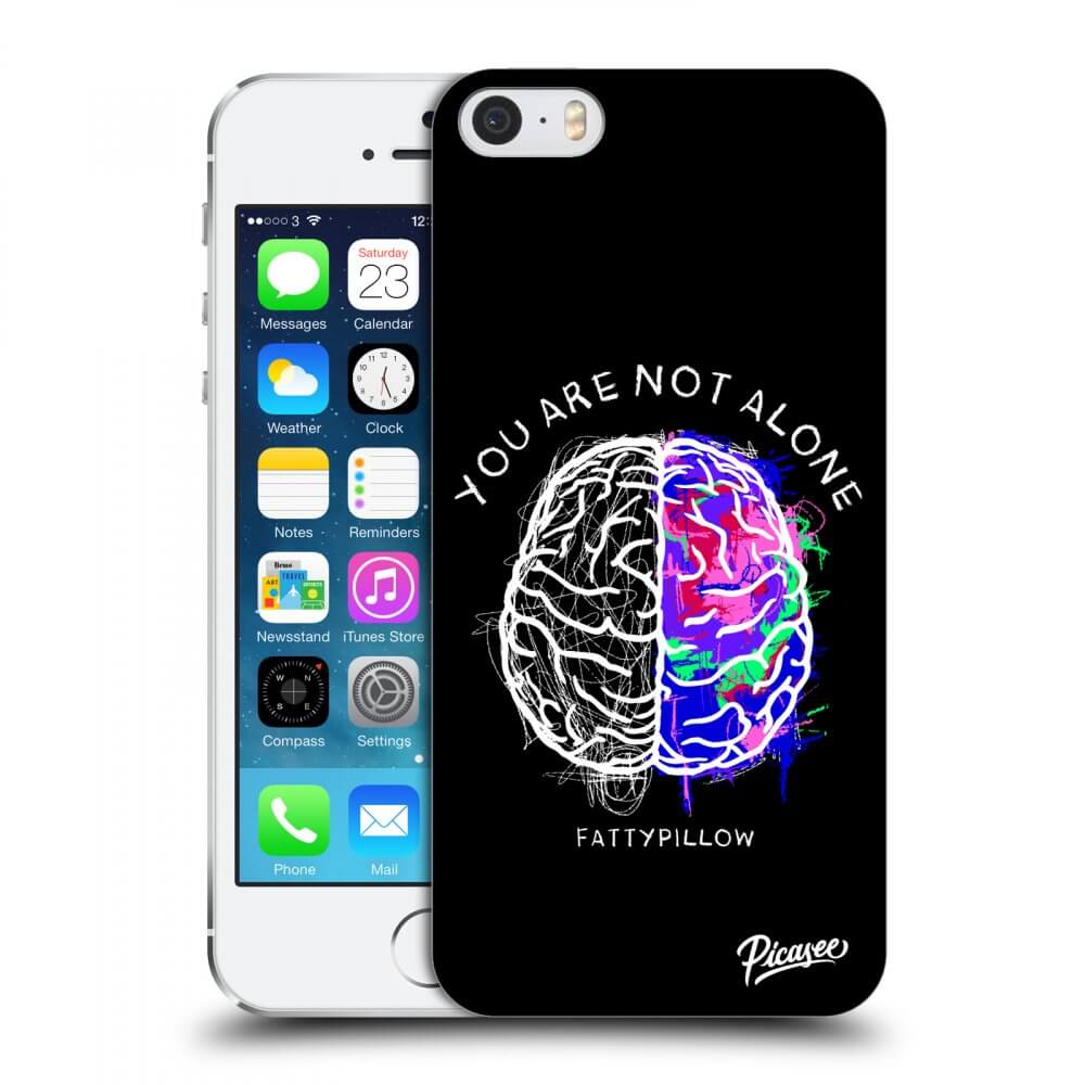 Picasee silikónový prehľadný obal pre Apple iPhone 5/5S/SE - Brain - White