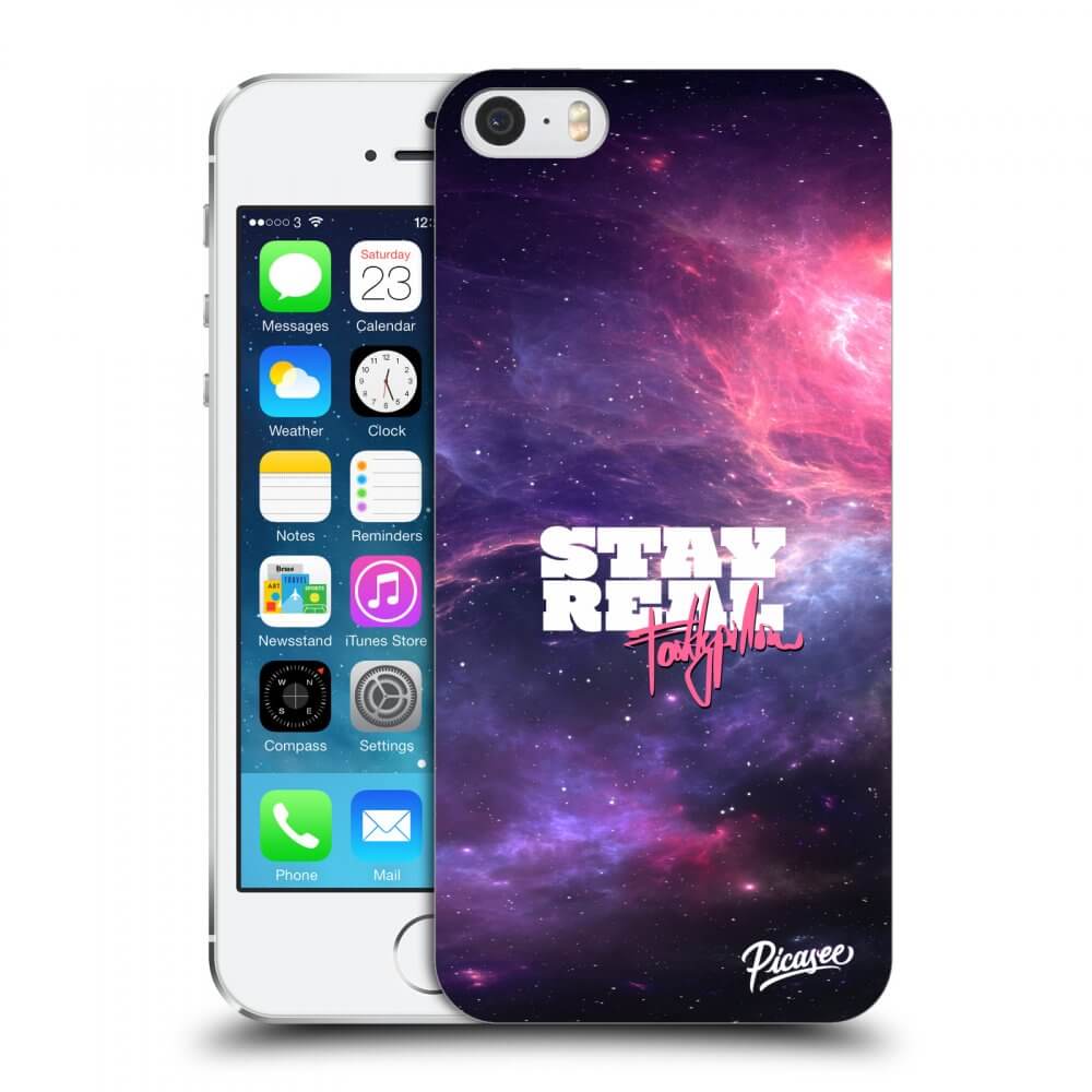 Picasee silikónový prehľadný obal pre Apple iPhone 5/5S/SE - Stay Real
