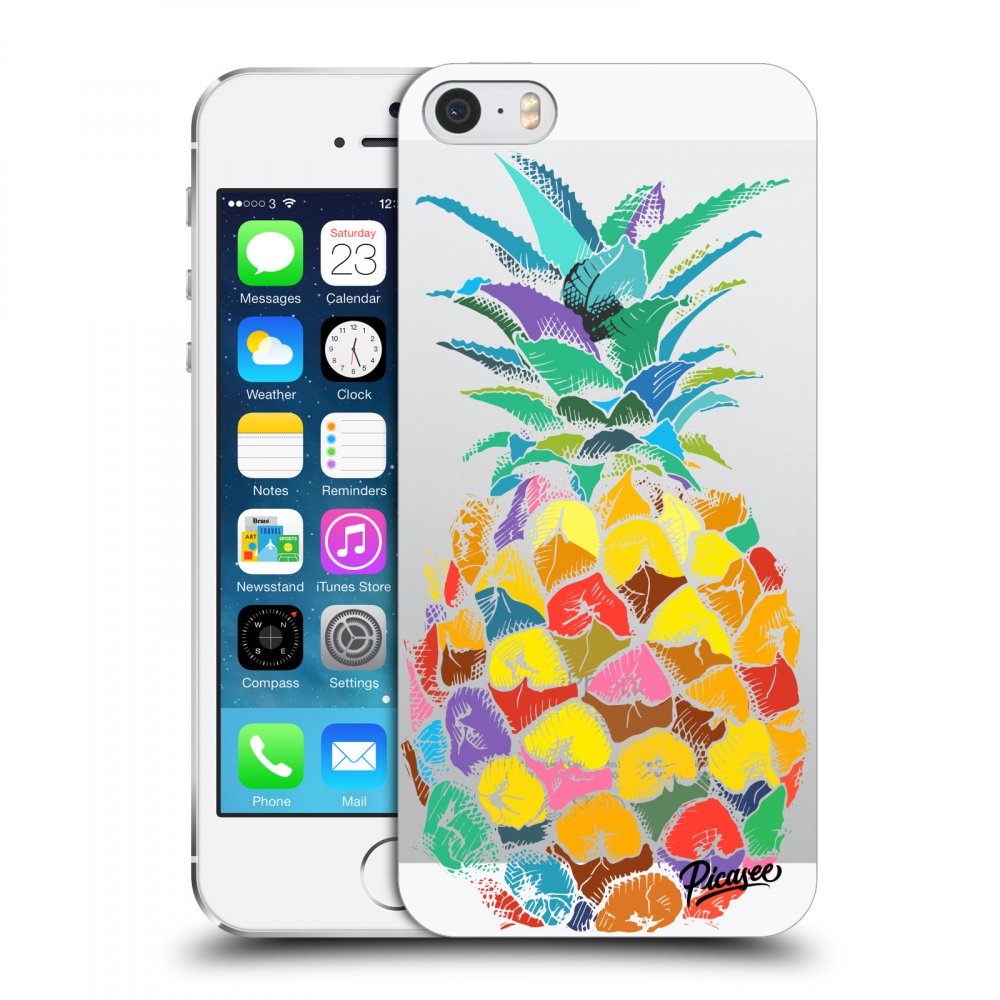 Picasee plastový prehľadný obal pre Apple iPhone 5/5S/SE - Pineapple