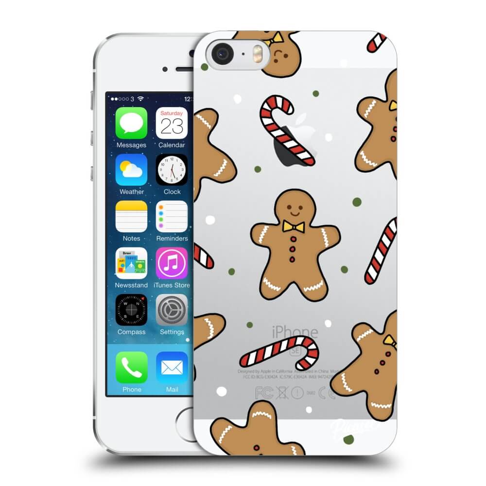 Picasee silikónový prehľadný obal pre Apple iPhone 5/5S/SE - Gingerbread