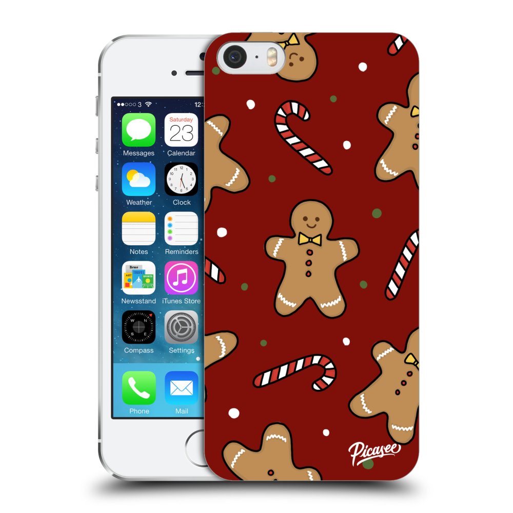 Picasee silikónový prehľadný obal pre Apple iPhone 5/5S/SE - Gingerbread 2