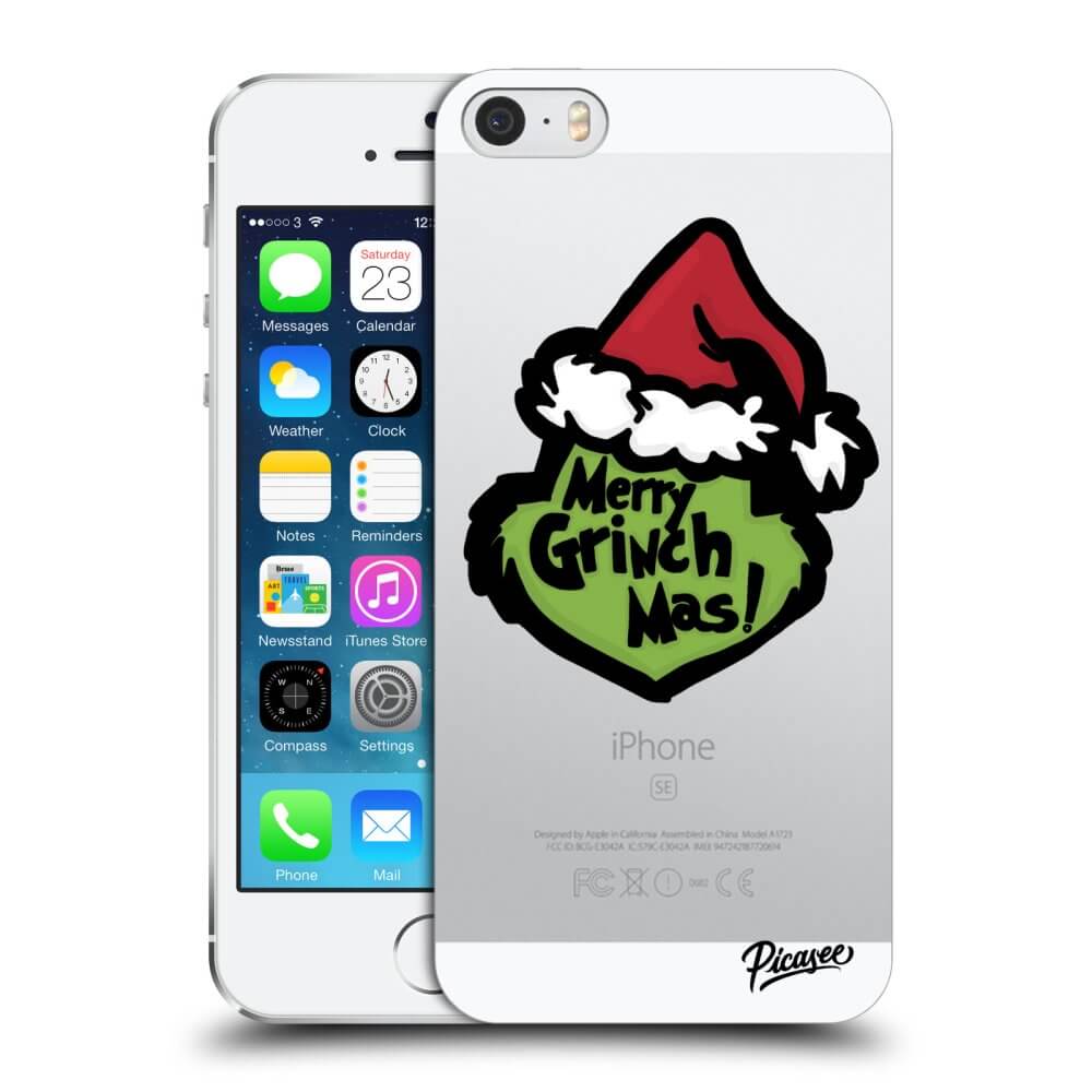 Picasee silikónový prehľadný obal pre Apple iPhone 5/5S/SE - Grinch 2