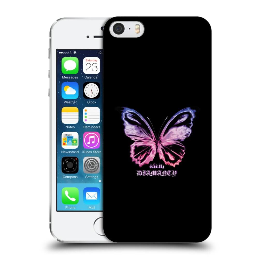 Picasee silikónový prehľadný obal pre Apple iPhone 5/5S/SE - Diamanty Purple