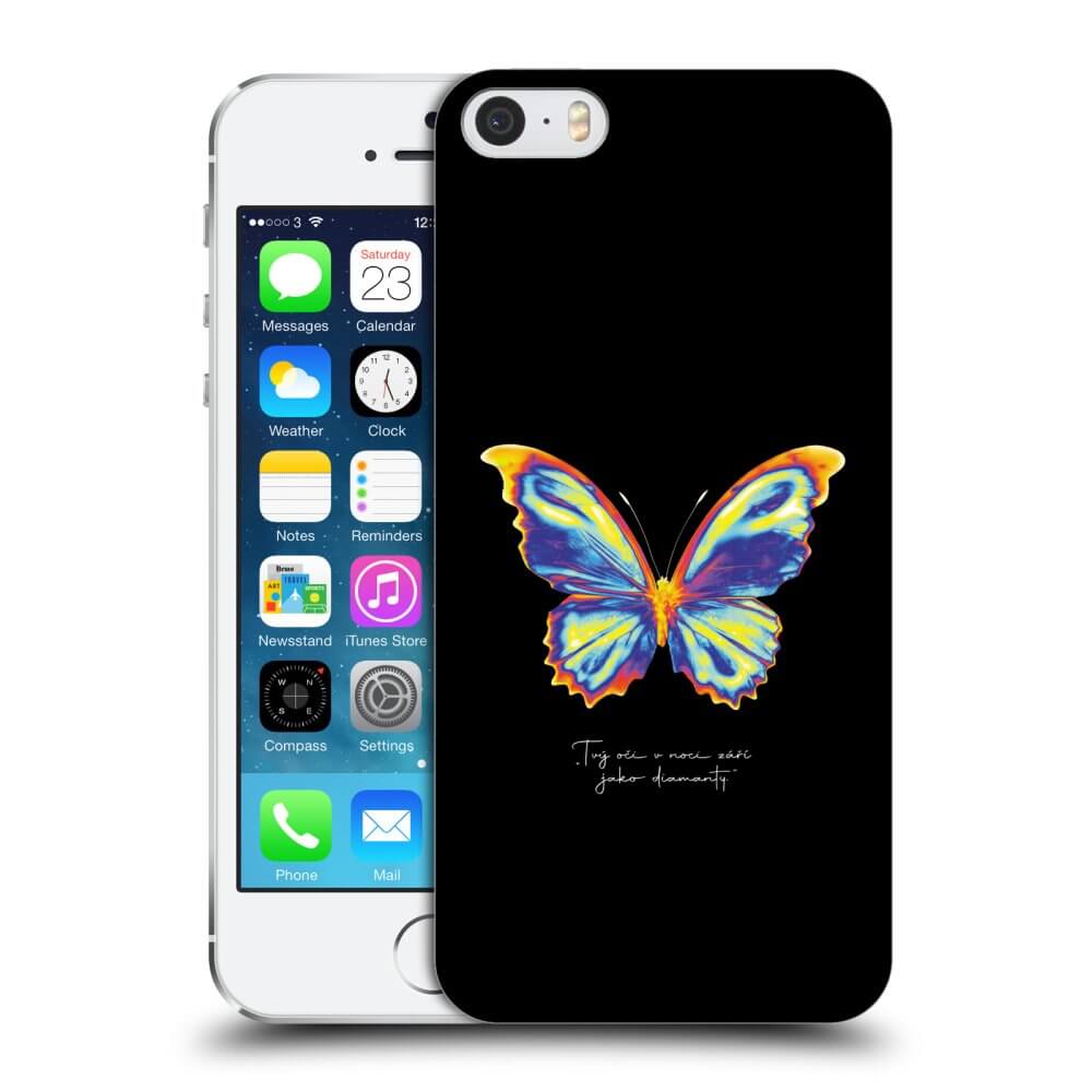 Picasee silikónový prehľadný obal pre Apple iPhone 5/5S/SE - Diamanty Black