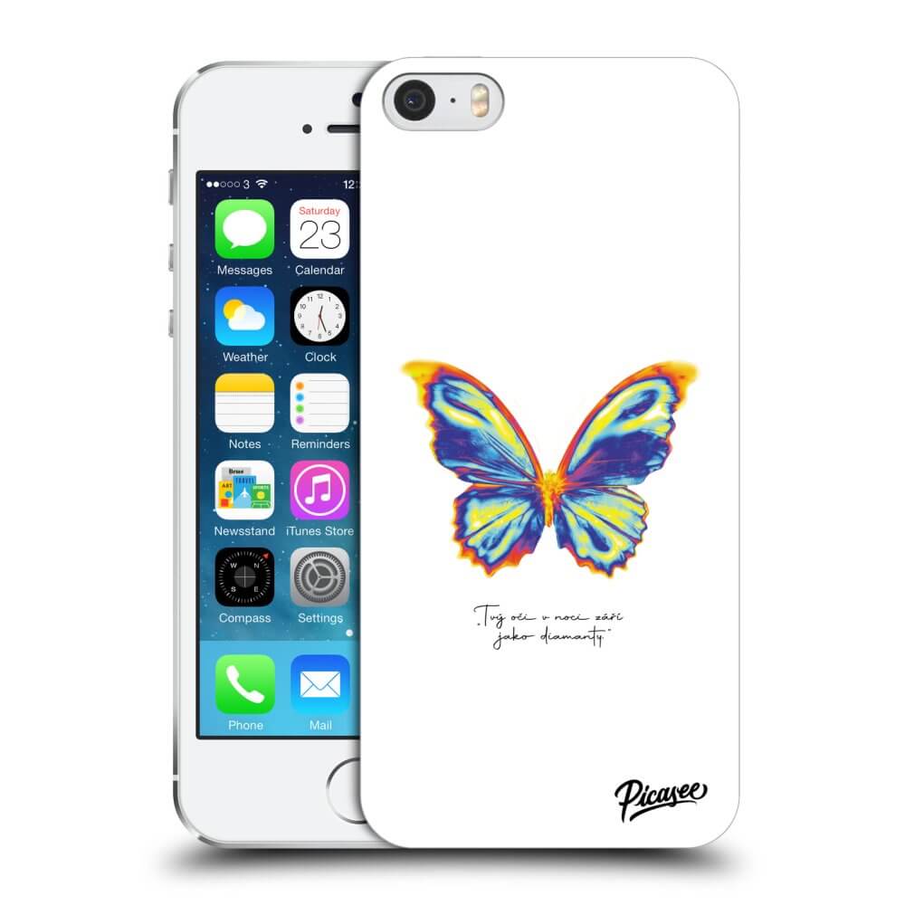 Picasee silikónový prehľadný obal pre Apple iPhone 5/5S/SE - Diamanty White