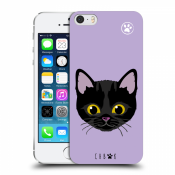Picasee silikónový prehľadný obal pre Apple iPhone 5/5S/SE - Chybí mi kočky - Fialová
