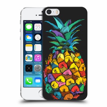 Picasee plastový čierny obal pre Apple iPhone 5/5S/SE - Pineapple