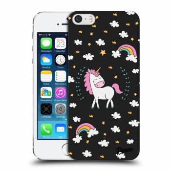 Picasee plastový čierny obal pre Apple iPhone 5/5S/SE - Unicorn star heaven
