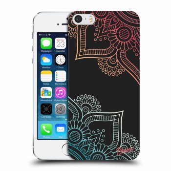 Picasee plastový čierny obal pre Apple iPhone 5/5S/SE - Flowers pattern