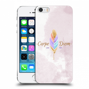 Picasee silikónový prehľadný obal pre Apple iPhone 5/5S/SE - Carpe Diem