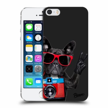 Picasee plastový čierny obal pre Apple iPhone 5/5S/SE - French Bulldog
