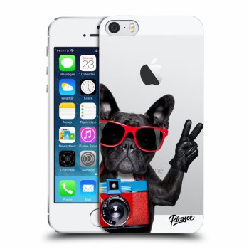 Picasee plastový prehľadný obal pre Apple iPhone 5/5S/SE - French Bulldog