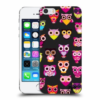Picasee plastový čierny obal pre Apple iPhone 5/5S/SE - Owls