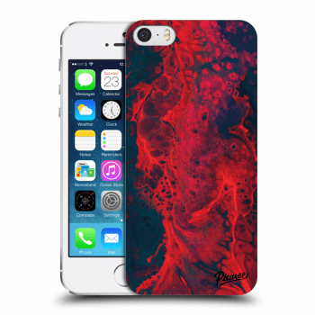 Picasee silikónový prehľadný obal pre Apple iPhone 5/5S/SE - Organic red